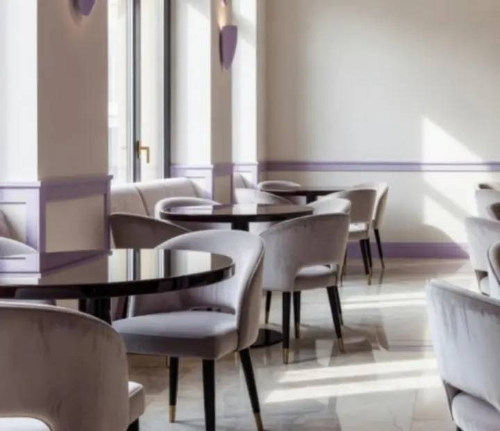 Modern, elegáns éttermi enteriőr céges rendezvényhez